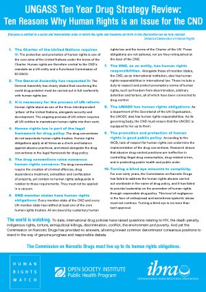 Ten Reasons Why Human Rights is an Issue for the CND